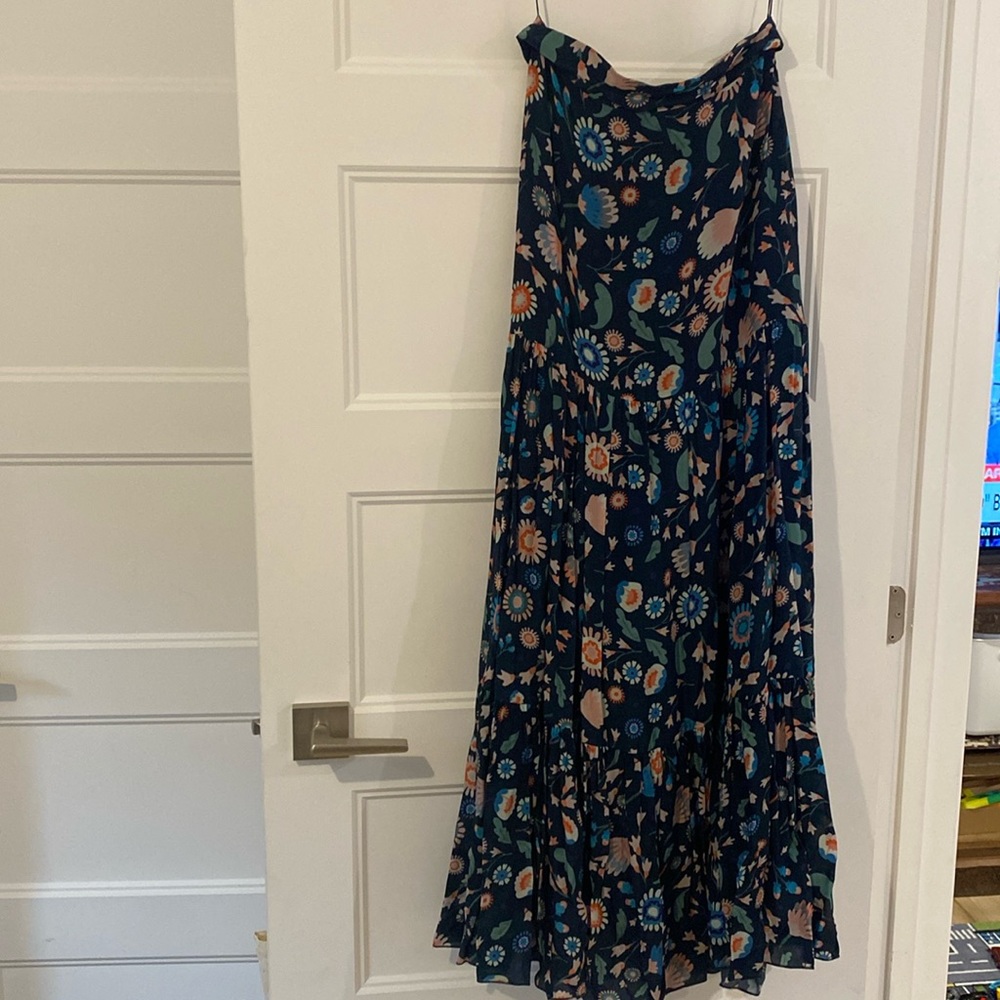 Sandra Weil high waist tiered maxi skirt